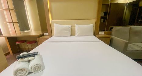 Bedroom 2 Best Choice Studio Apartment at Candiland By Travelio