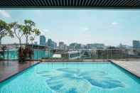 Swimming Pool Elegant and Nice Designed Studio at Menteng Park Apartment By Travelio