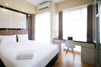 Bedroom Simple and Good Deals Studio at Taman Melati Surabaya Apartment By Travelio