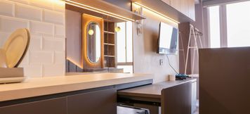 Common Space 3 Studio (No Kitchen) Apartment with Sea View Tokyo Riverside PIK 2 By Travelio