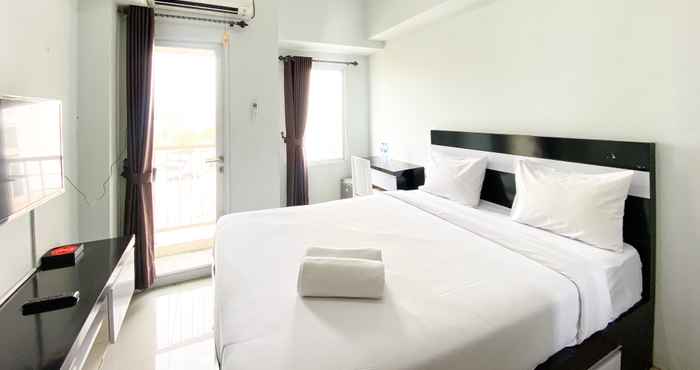 Bedroom Cozy and Best Deal Studio Tamansari Mahogany Karawang Apartment By Travelio