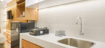 Common Space 5 Cozy Studio Apartment at 7th Floor Tokyo Riverside PIK 2 By Travelio