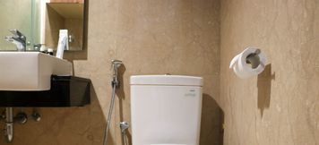 In-room Bathroom 5 Big Studio Room Apartment at Capitol Park Residence By Travelio