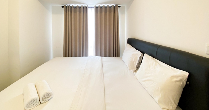 ห้องนอน Homey Living 2BR Apartment at Tokyo Riverside PIK 2 By Travelio