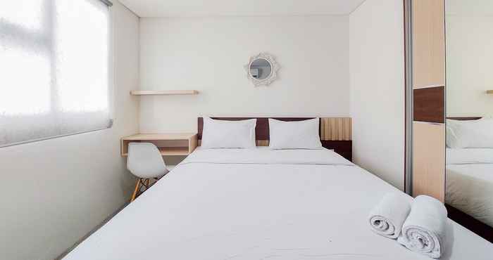 Bedroom Homey Studio Room at Bintaro Icon Apartment By Travelio