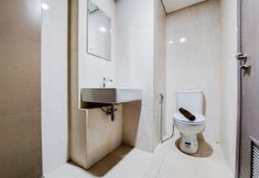In-room Bathroom 6 Comfortable and Tidy Studio Apartment at Tamansari Bintaro Mansion By Travelio