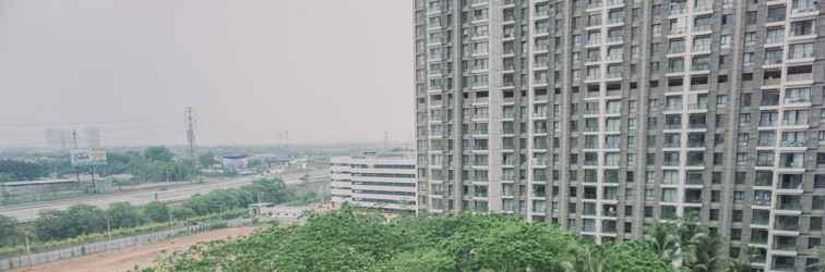 Lobby Homey and Wonderful 3BR Sky House BSD Apartment By Travelio