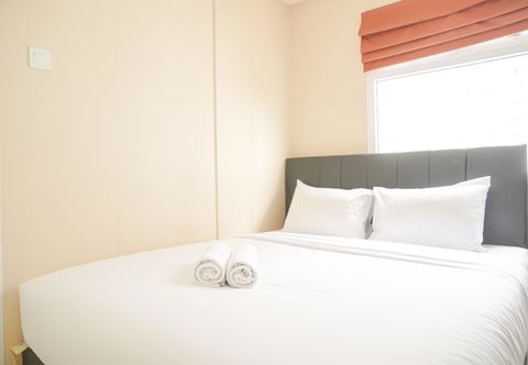 Bedroom Classic and Modern 2BR at Green Pramuka City Apartment By Travelio