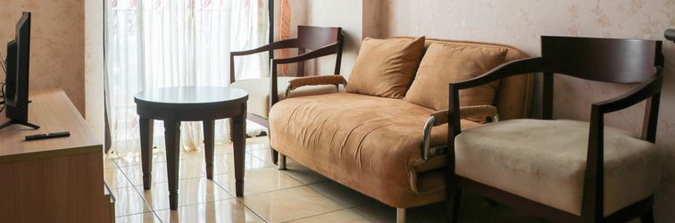 Lobby Minimalist 2BR Apartment at Tamansari Panoramic By Travelio