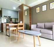 Lobby 3 Homey and Good 1BR Apartment at Mustika Golf Residence By Travelio