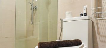 In-room Bathroom 3 Nice and Strategic Studio Apartment at Daan Mogot City By Travelio