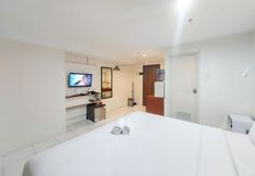 Bedroom 3 Restful and Good Studio (No Kitchen) at Sentraland Medan Apartment By Travelio