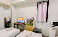 Bedroom 2 Homey and Comfy Studio (No Kitchen) Apartment at Bandaraya - Tallasa City Makassar By Travelio