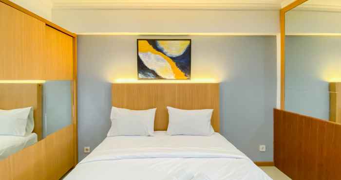 Bedroom Cozy Living Studio Apartment at Kebagusan City By Travelio