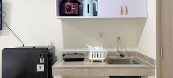 Common Space 3 Minimalist Studio for 1 Pax Meikarta Apartment By Travelio