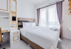 Bedroom 2 Relaxing Studio Apartment at Sky House BSD By Travelio
