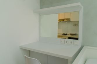 Bedroom 4 Minimalist and Homey Studio Apartment at Sky House BSD By Travelio