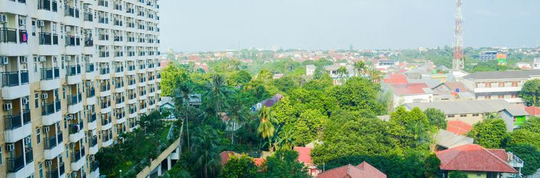 Lobby Homey Studio at Margonda Residence 1 Apartment By Travelio