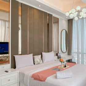 Bedroom 1 トラベリオによるジャカルタ・ケマヨラン・メナラ・アパートメント、エレガントな3ベッドルーム、専用エレベーター付き、追加の部屋, ブッチャリー トレーニング センター by PT Global Pratama Wijaya ホテル