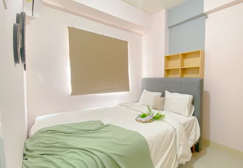 Bedroom Homey and Good Deal 2BR Green Pramuka City Apartment By Travelio