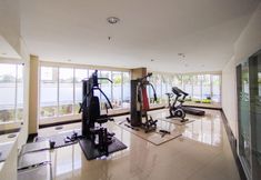 Fitness Center 7 Homey 3BR with Pool View at Apartment Gateway Pasteur By Travelio
