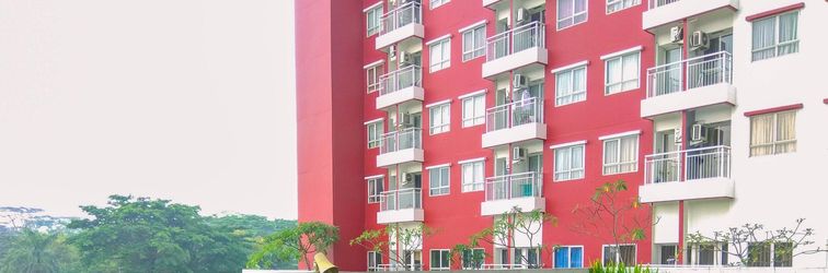 Lobby Homey and Chic 2BR Apartment at Taman Melati Margonda By Travelio