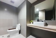 In-room Bathroom 7 Comfort Stay and Cool 1BR at Patraland Amarta Apartment By Travelio