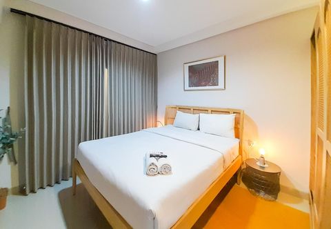 Bedroom Comfortable and Stylish Studio at Patraland Amarta Apartment By Travelio