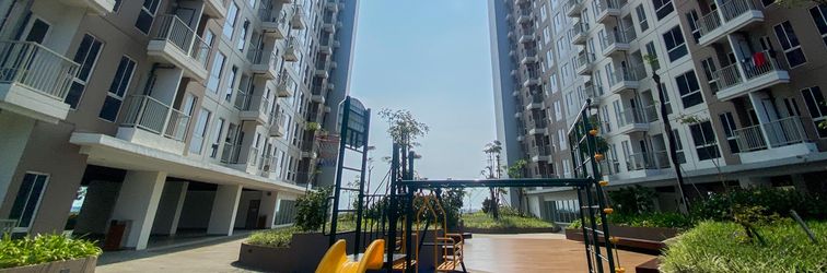 Lobby Compact and Simply Studio at Tokyo Riverside PIK 2 Apartment By Travelio