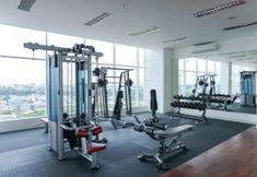 Fitness Center 4 Cozy Living 2BR at Apartment Vittoria Residence By Travelio