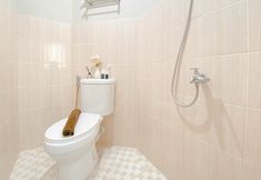 In-room Bathroom 6 Well Furnished and Cozy Studio Grand Kamala Lagoon Apartment By Travelio