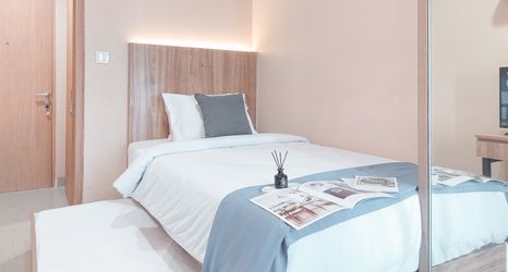 Bedroom 2 Cozy Living and Tidy Studio Apartment B Residence By Travelio