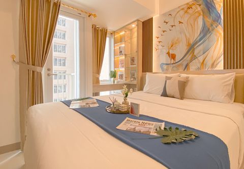 Bilik Tidur Comfort and Homey Stay Studio Tokyo Riverside PIK 2 Apartment By Travelio