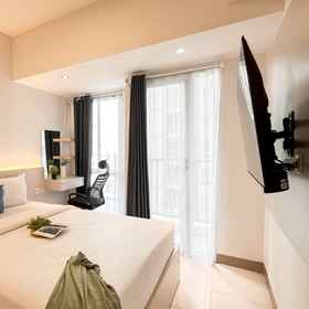 Bedroom 1 Spacious Combined and Nice 2BR at Tokyo Riverside PIK 2 Apartment By Travelio, Tangerang Hotels