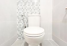 In-room Bathroom 3 Spacious Combined and Nice 2BR at Tokyo Riverside PIK 2 Apartment By Travelio