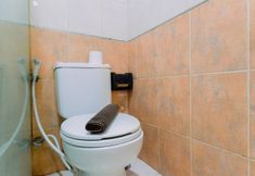 In-room Bathroom 6 Restful and Good Deal Studio Tamansari Sudirman Apartment By Travelio