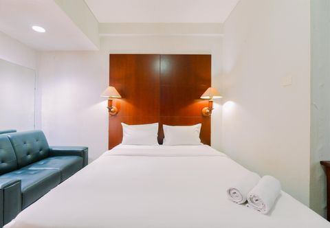 Bedroom Restful and Good Deal Studio Tamansari Sudirman Apartment By Travelio