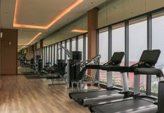 Fitness Center 3 Strategic and Modern Designed 1BR Apartment Arumaya Residence By Travelio