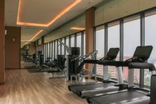 Fitness Center Strategic and Modern Designed 1BR Apartment Arumaya Residence By Travelio