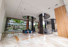 Lobby 2 Best View 1BR at Landmark Residence Bandung Apartment By Travelio
