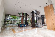 Lobby Best View 1BR at Landmark Residence Bandung Apartment By Travelio