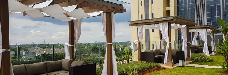 Lobby Minimalist 1BR Apartment Branz BSD City near AEON Mall By Travelio