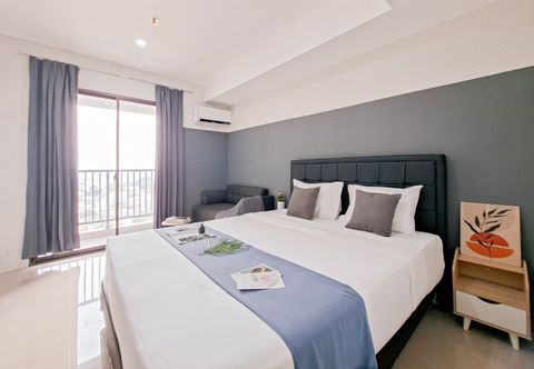 Bilik Tidur Grey Haven Studio Anwa Residence Apartment By Travelio