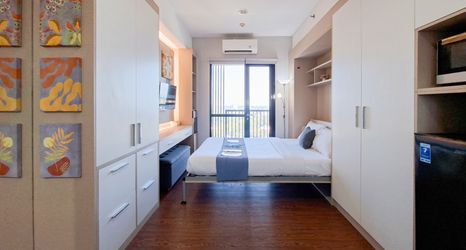 Bedroom 2 Cozy Studio at Apartment The Ayoma By Travelio