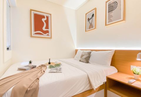 Bedroom Scandinavian Style and Minimalist 2BR at Meikarta Apartment By Travelio