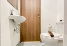 In-room Bathroom 6 Nice Soft Ivory Studio at Royal Sentul Park Apartment  By Travelio