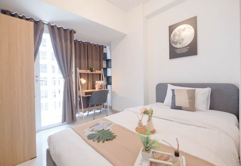 ห้องนอน Functional Studio at Tokyo Riverside PIK 2 Apartment By Travelio