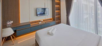 Others 2 Modern Furnished Studio at Apartment Patraland Amarta By Travelio