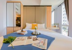 Phòng ngủ 2 Stylish and Nice Studio Apartment at Tokyo Riverside PIK 2 By Travelio