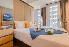Phòng ngủ 3 Stylish and Nice Studio Apartment at Tokyo Riverside PIK 2 By Travelio